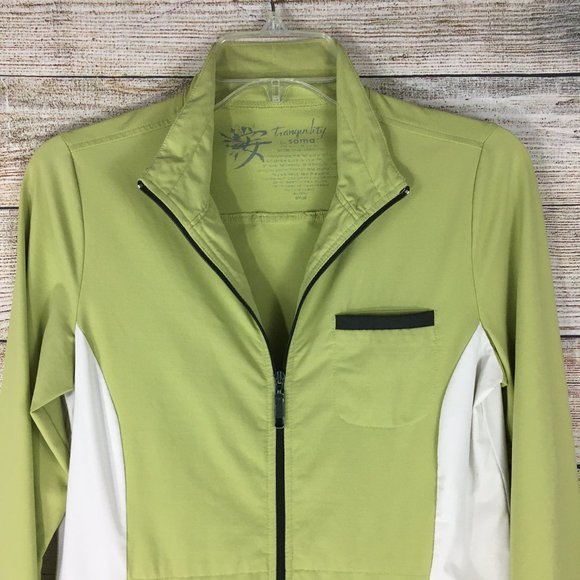 Tranquility by Soma Athletic Jacket Full Zip Green - Picture 2 of 4